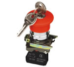 Manual Return Button Switch with Key